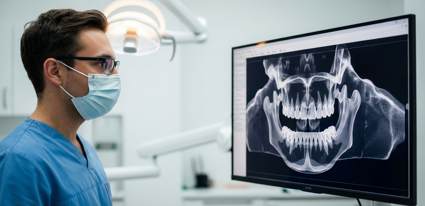 Dental Implant Eligibility Test involves a detailed analysis of 3D jawbone imaging for suitability.