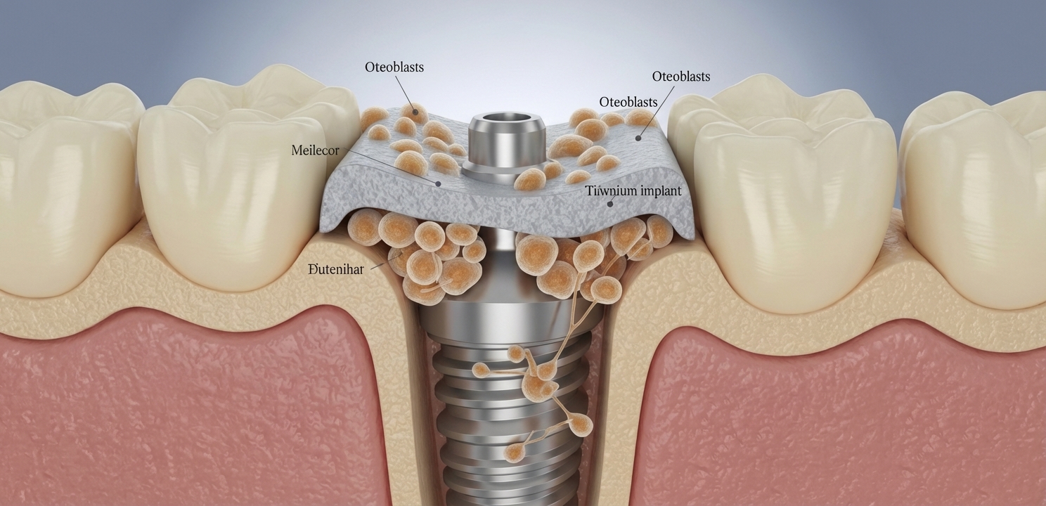 Dental Implant Healing Month by Month showcases the biological process of bone fusing to titanium.