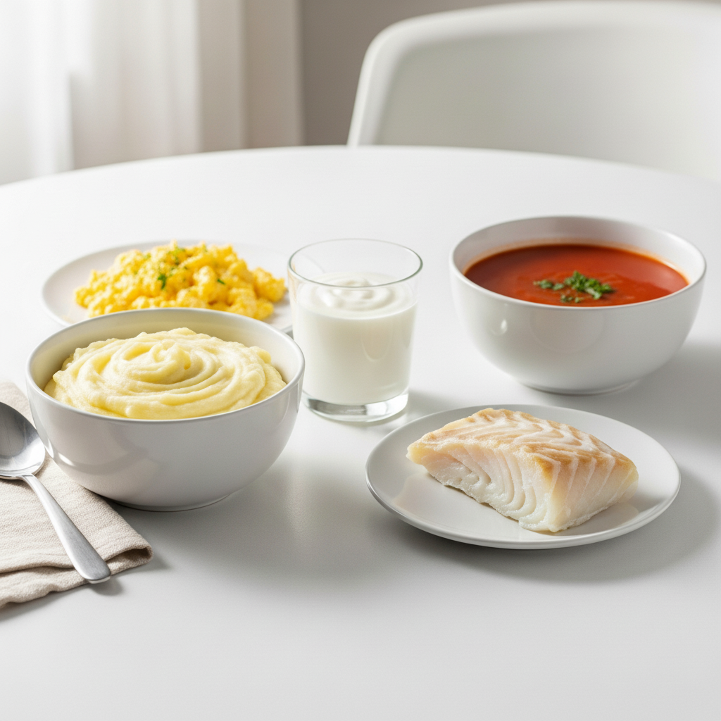 When Can You Eat After Dental Implants a diet of soft foods like mashed potatoes, yogurt, and scrambled eggs is crucial for healing.