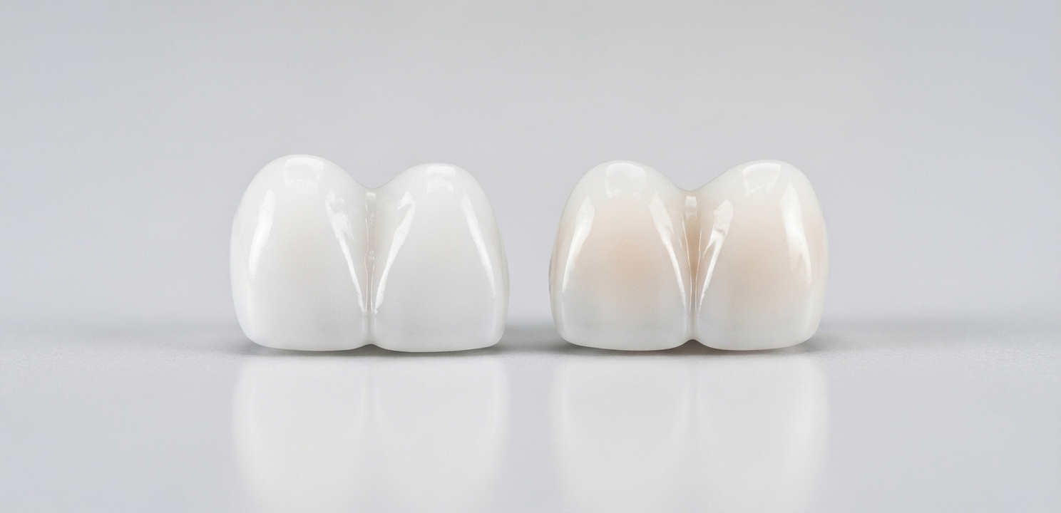 Zirconia Crowns vs Porcelain Crowns highlighting the key differences in material, strength, and aesthetics.