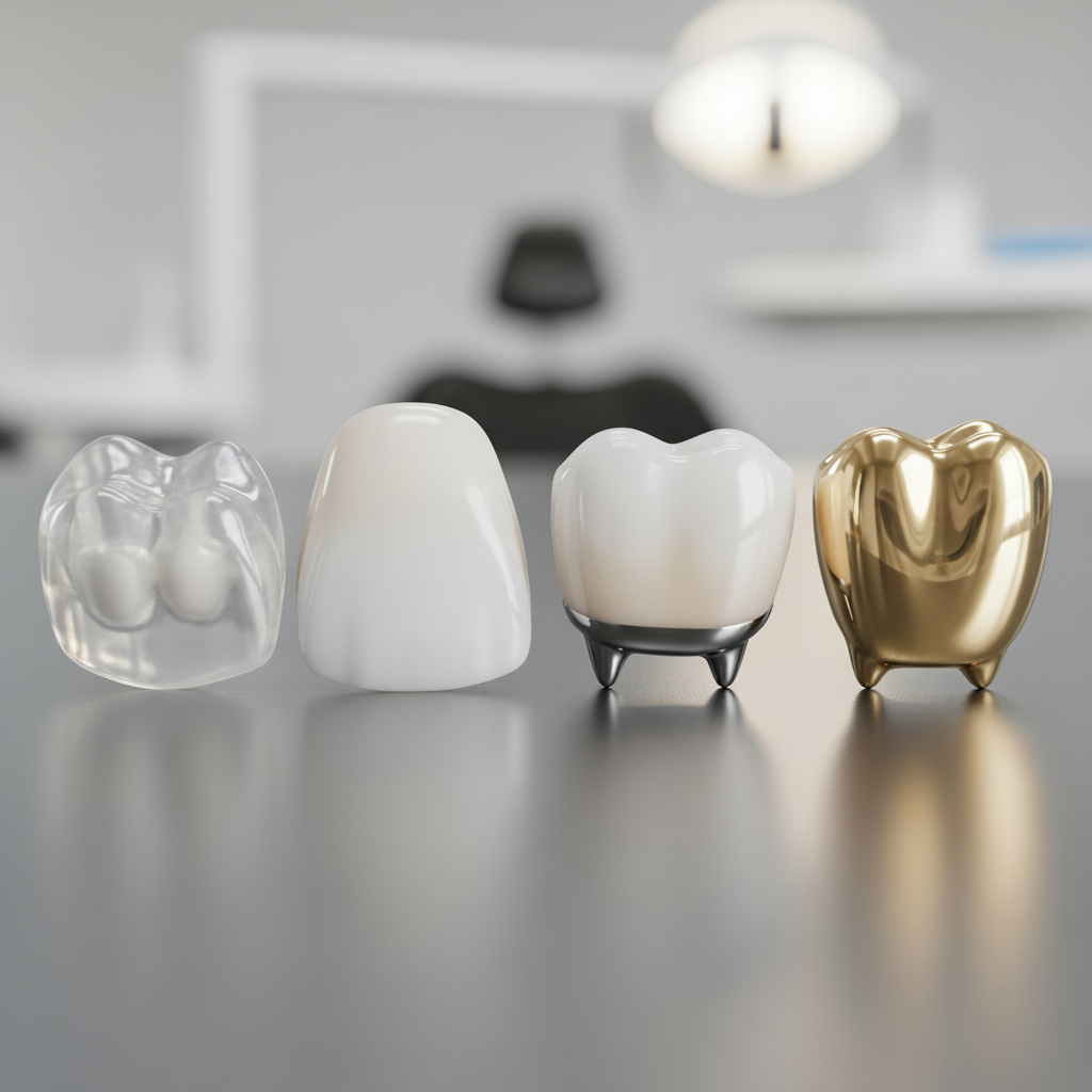 Dental Crowns Types and Prices involve comparing materials like all-ceramic, zirconia, PFM, and gold