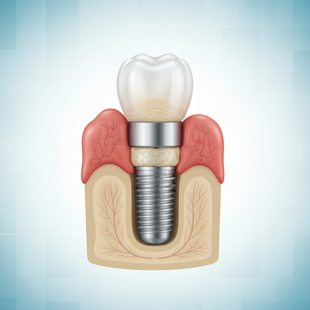 Dental Implant Complications include peri-implantitis, where inflammation and plaque lead to bone loss around the implant