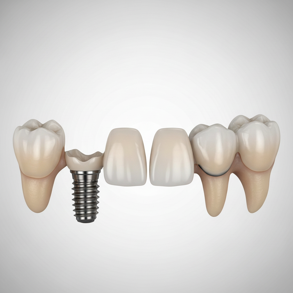 Dental Implant for Missing Front Teeth is a standalone solution that preserves adjacent healthy teeth