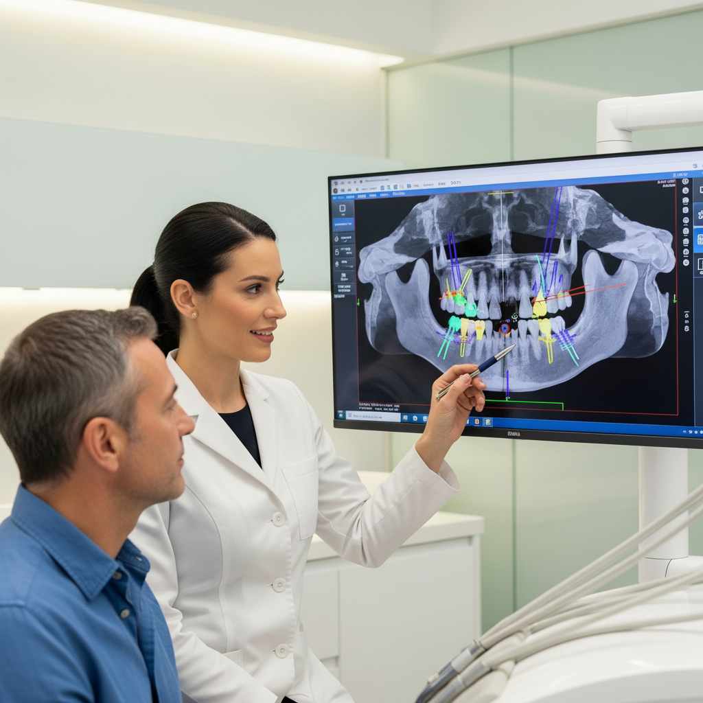 Dental Implant for Multiple Missing Teeth treatment begins with a comprehensive evaluation and advanced 3D imaging