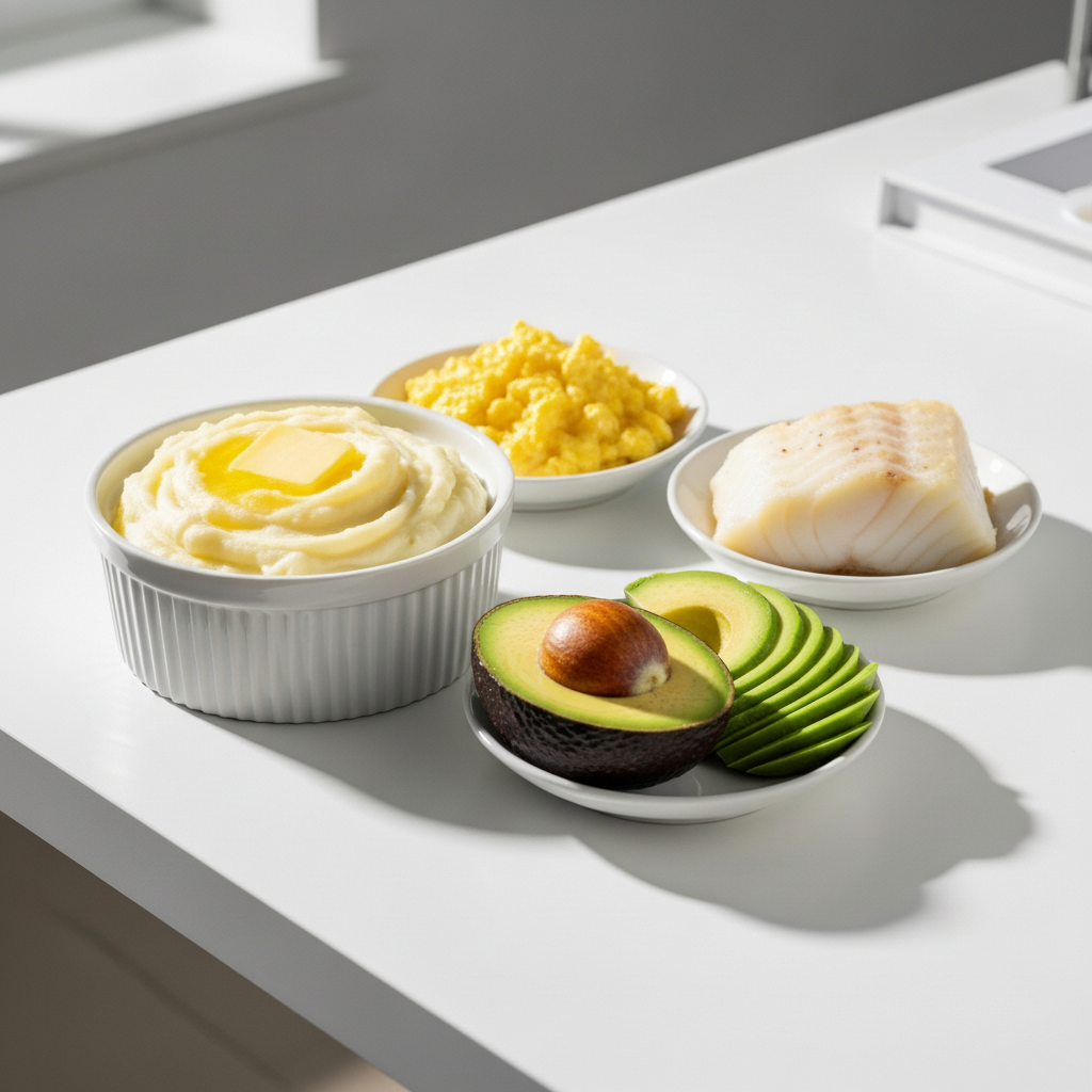 Eat After Dental Implants diet transitions to soft, minimal-chew foods to protect the surgical site