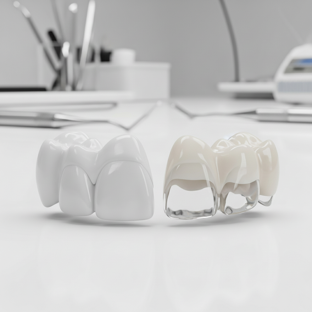 Zirconia Crowns vs Porcelain Crowns comparing the strength of zirconia with the aesthetics of porcelain restorations