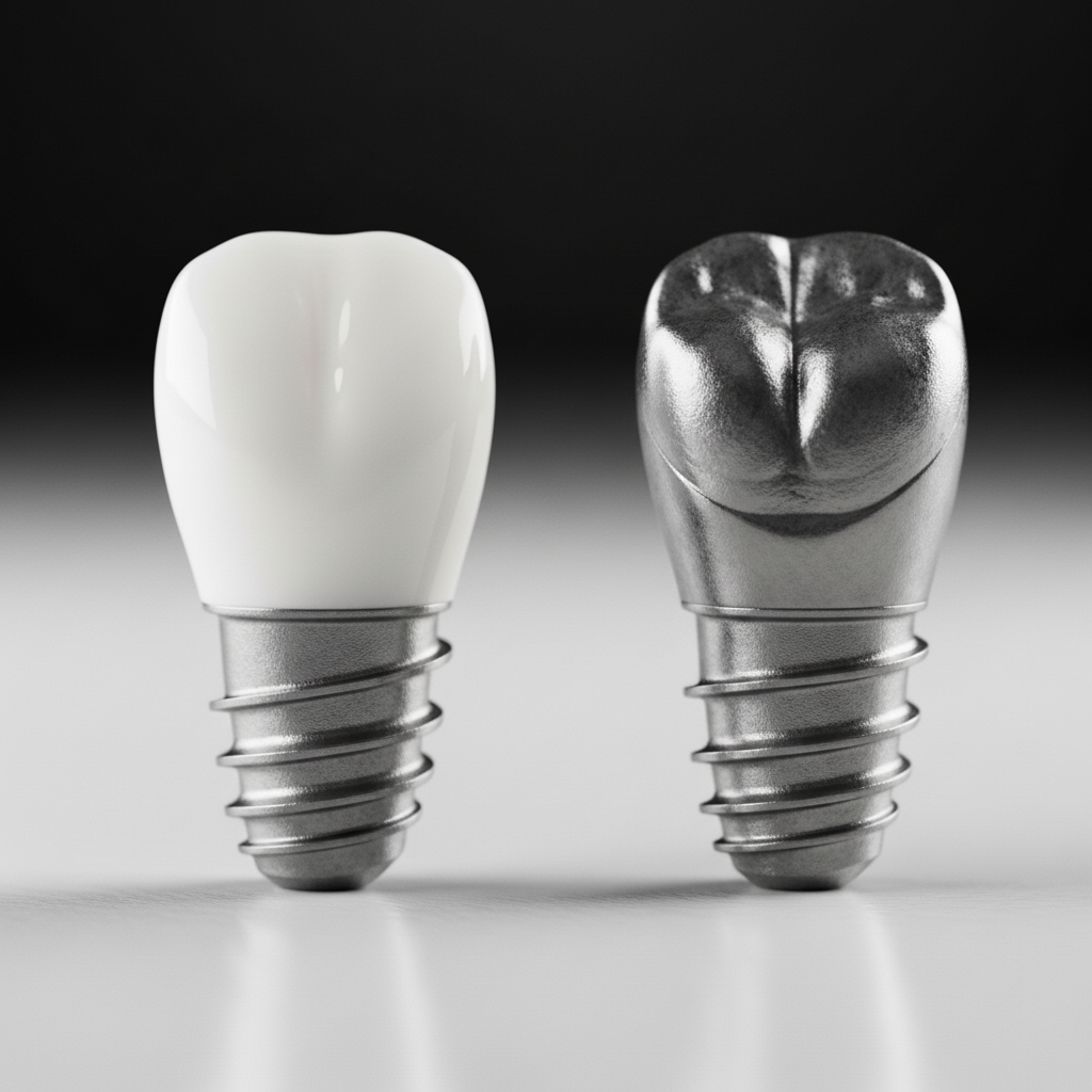 Zirconium Dental Implants offer a white, ceramic alternative to traditional gray titanium implants for superior aesthetics