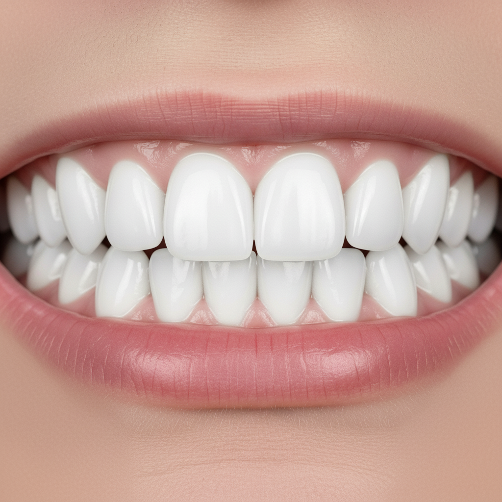Fake Dental Before After Photos often show unnaturally perfect teeth and gums lacking natural texture.