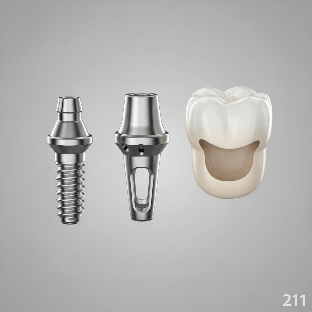 Dental Implant Myths are clarified by examining the system's key components: post, abutment, and crown.