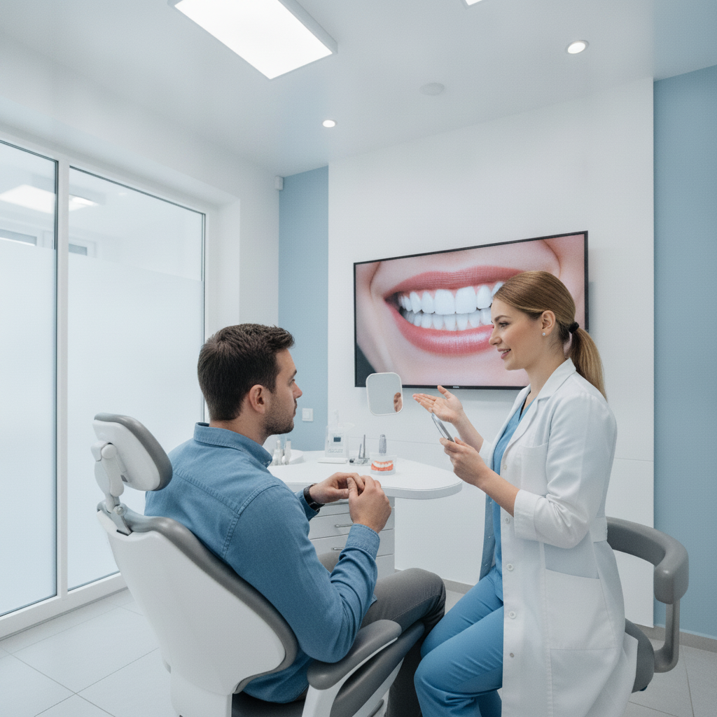 Veneers in Turkey, during an initial consultation for personalized smile design and assessment.