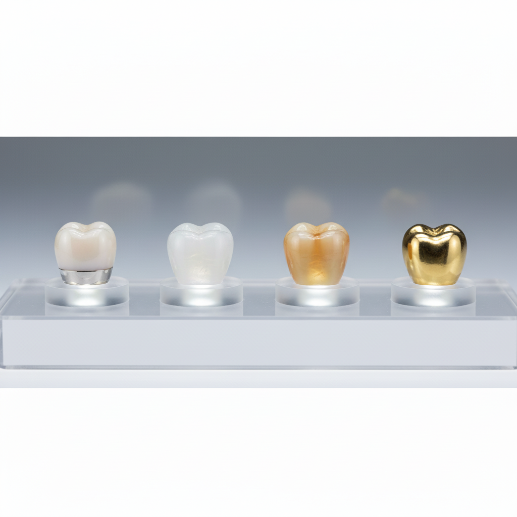 Dental Crown Cost in Turkey varies by material: PFM, Zirconia, E-max, and Full Metal.