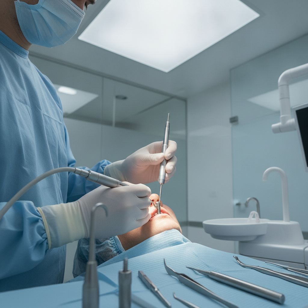 Dental Implant Procedure in Turkey involves precise surgical placement of the titanium implant into the jawbone.