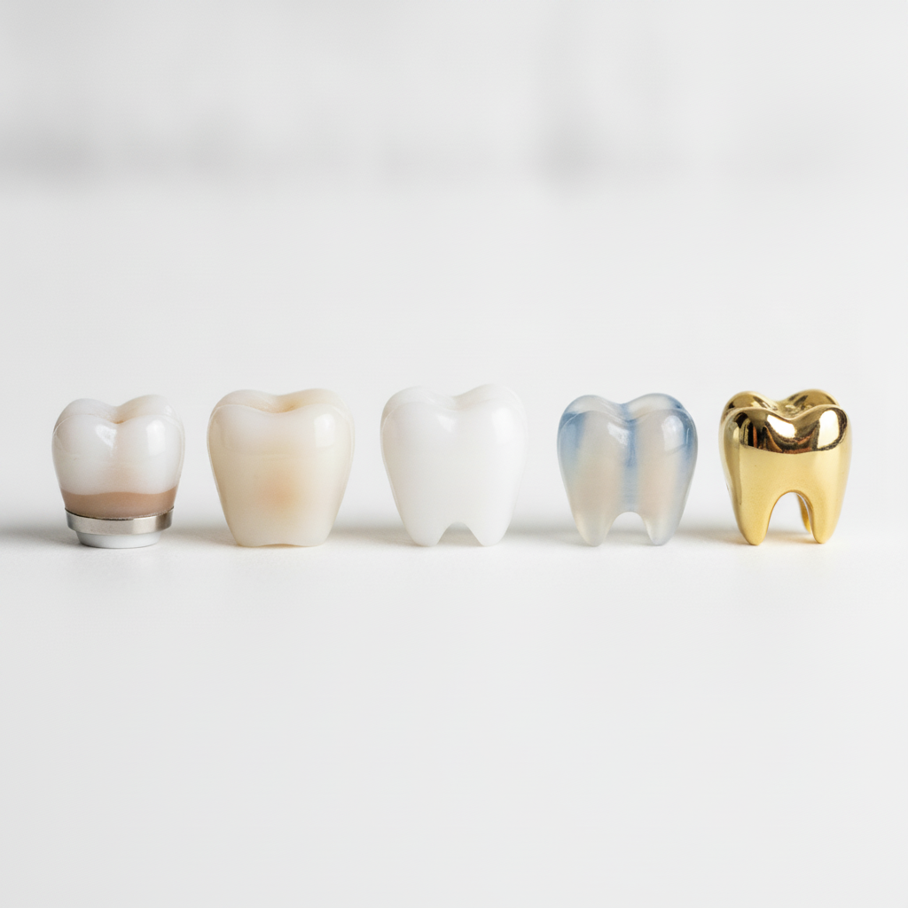 Dental Crowns in Turkey exhibit diverse material options, including porcelain, zirconia, and metal, for various dental needs.