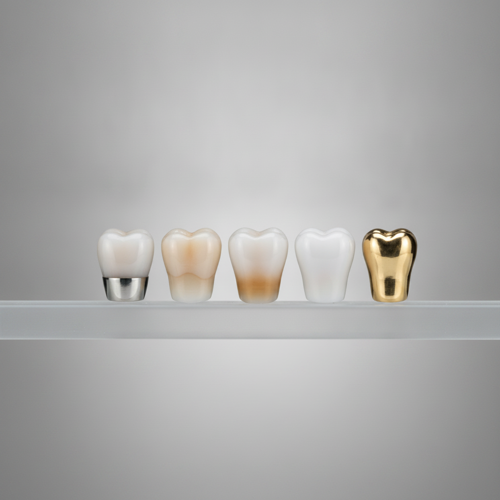 Visual Guide to Dental Crown Materials Dental Crowns in Turkey vary by material, offering diverse aesthetic and durability benefits for patients.