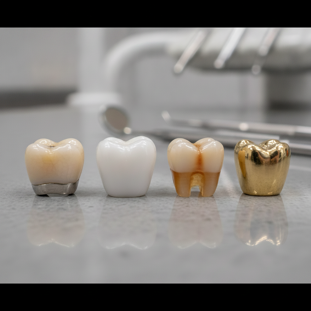 Comparing diverse dental crown material options Dental Crowns in Turkey: Highlighting the distinct types and materials available for restorative dentistry.
