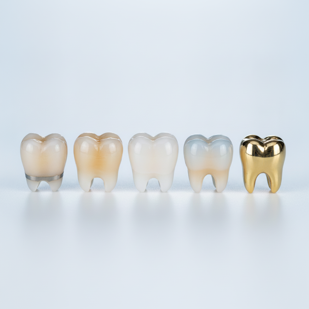 Dental Crowns in Turkey: Diverse materials like zirconia, E-max, and porcelain balancing strength and aesthetic needs