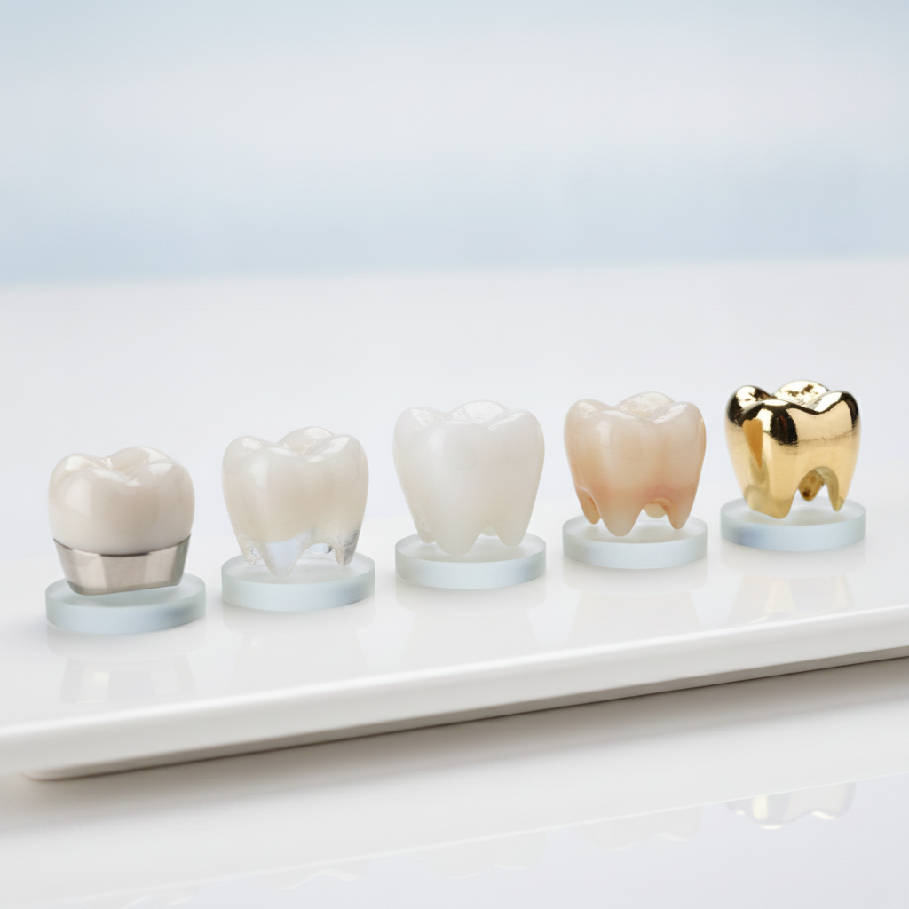 Dental Crowns in Turkey, exploring the diverse materials available for restorative dental procedures.
