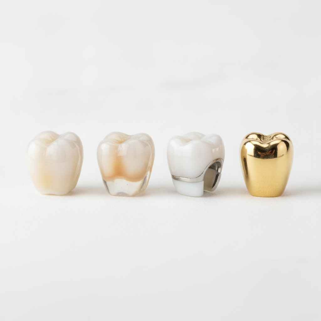 Dental Crowns in Turkey are available in various types, including zirconia, E-max, PFM, and metal.