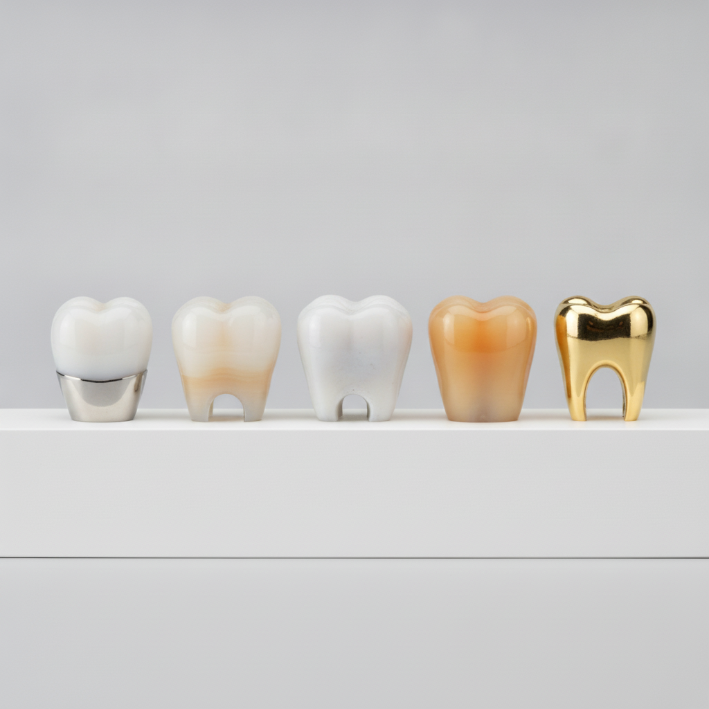 Dental Crowns in Turkey offer various material options including ceramic, zirconia, and metal for diverse needs