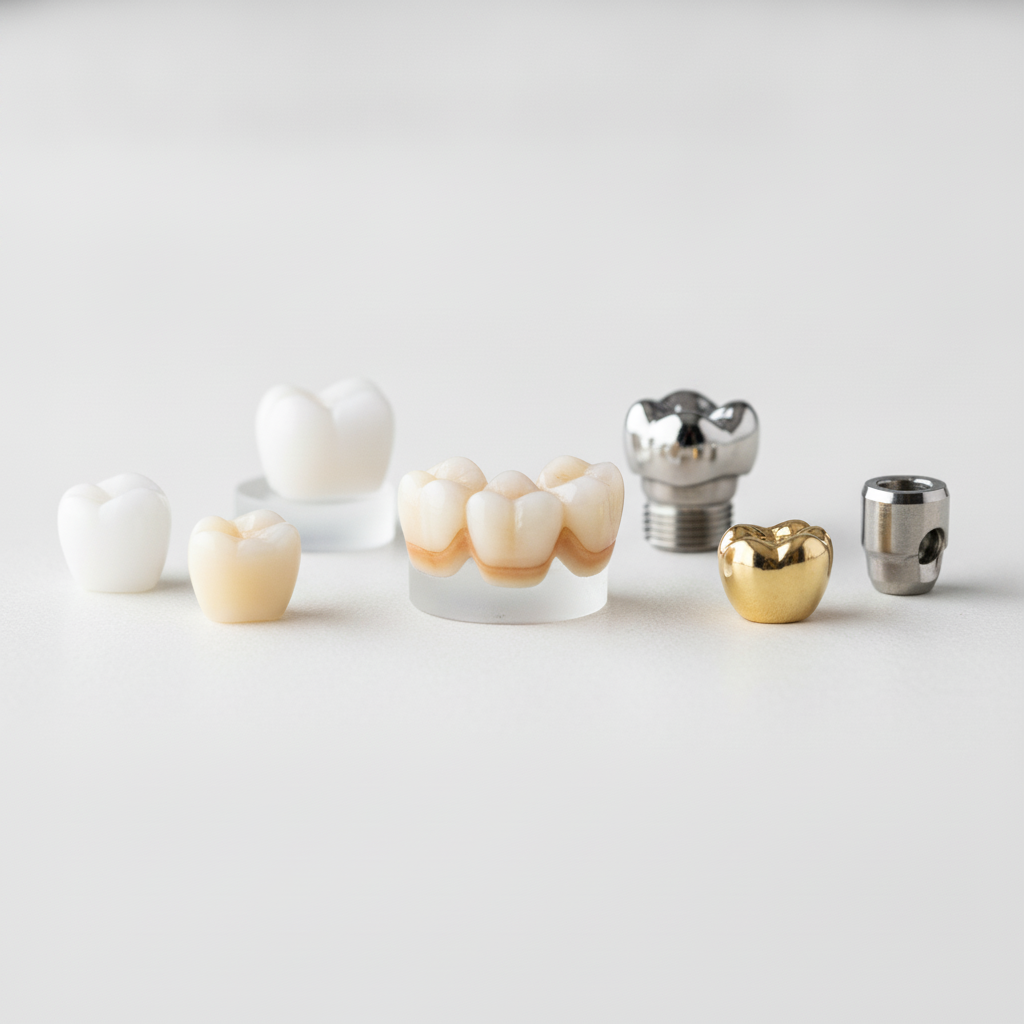 Understanding diverse dental crown material options Dental Crowns in Turkey showcased by material: diverse array including ceramic, zirconia, and metal options