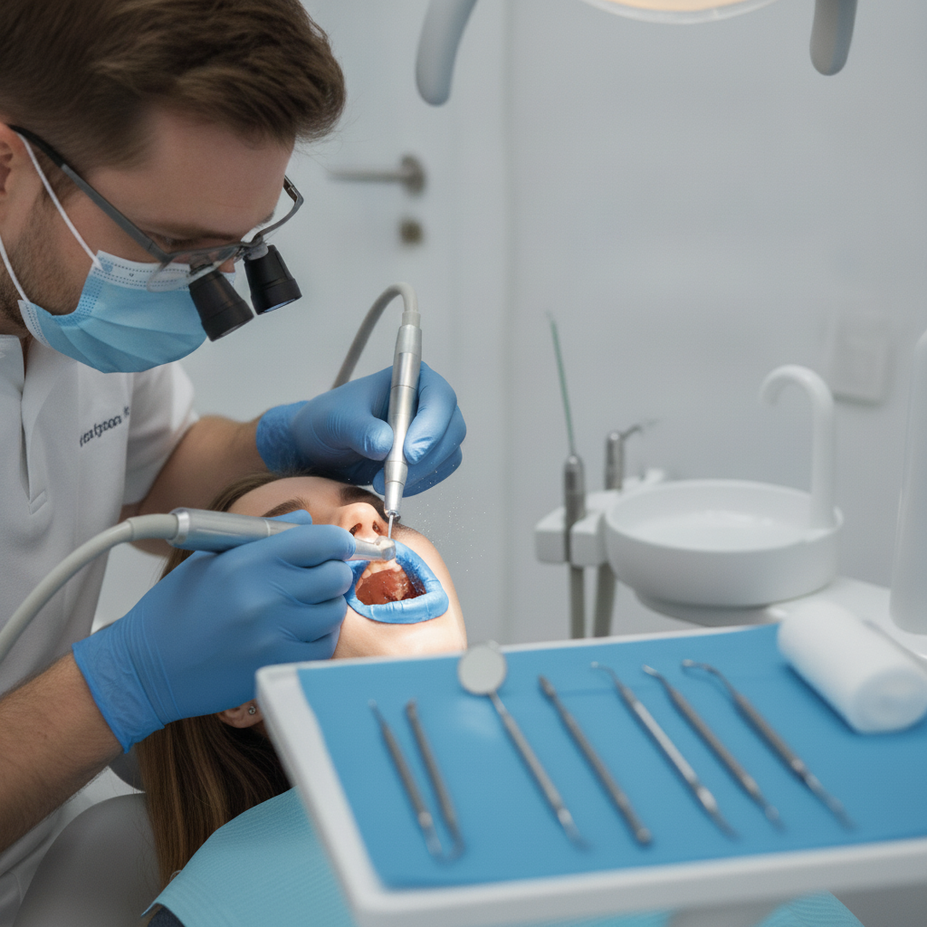 Dental Crowns in Turkey procedure begins with precise tooth preparation by a skilled dentist