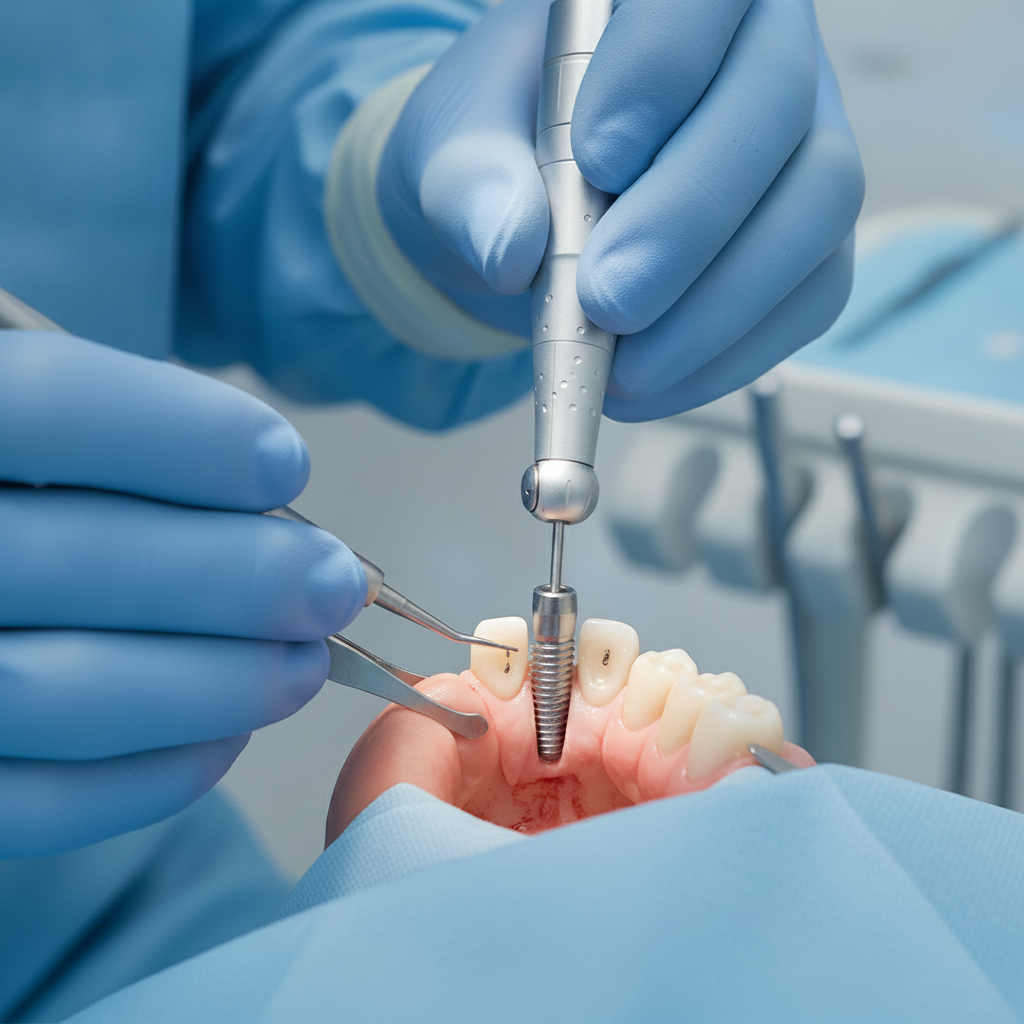 Implant surgical placement into human jawbone How Long Do Dental Implants Take in Turkey: Understanding the crucial dental implant placement surgery phase and its importance