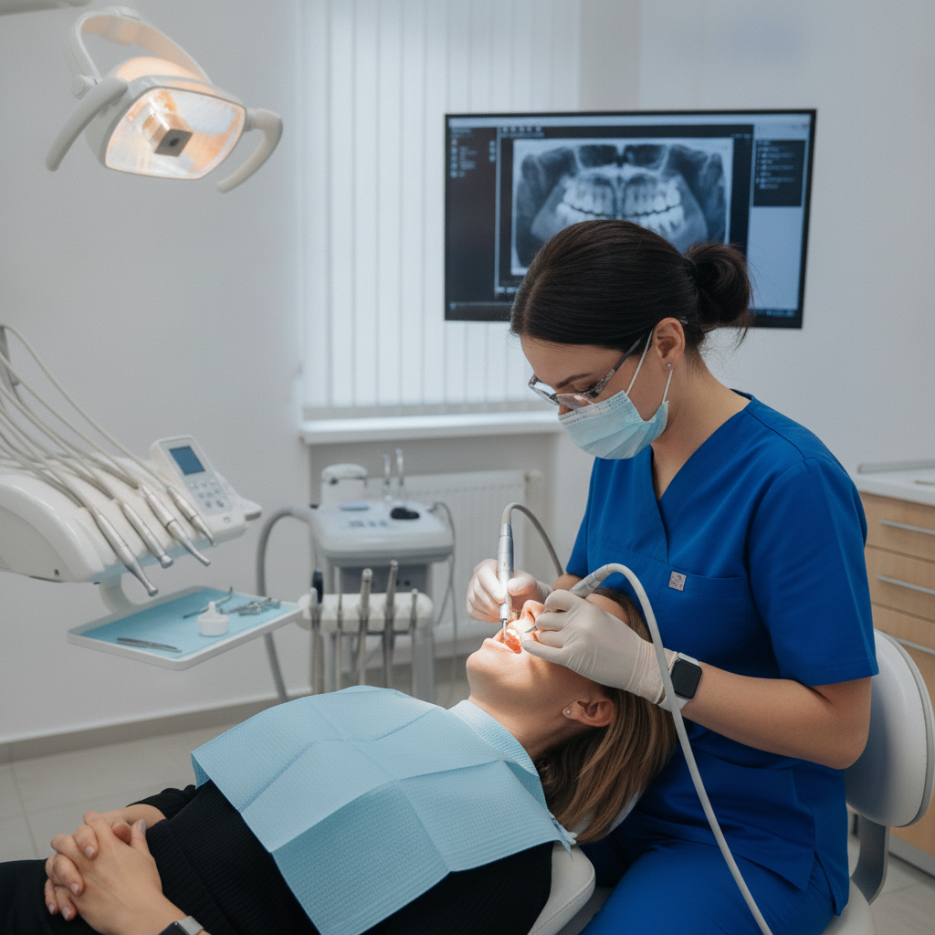 Same Day Dental Implants in Turkey, showing a dental professional performing the procedure for quick smile restoration